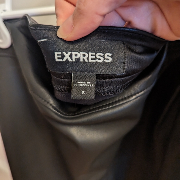 Express Faux Wrap Leather Skirt NWOT - Picture 5 of 7